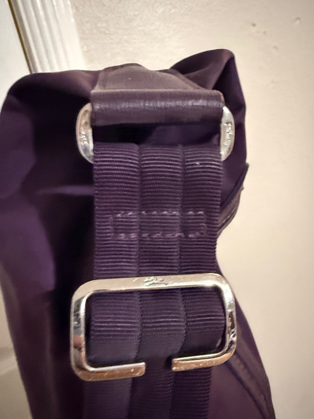 Longchamp Plum Le Pliage Neo Nylon Crossbody Handbag - Picture 3 of 8